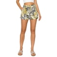 thumbnail image 1 of Cali1850 Oceanside Women's Paperbag Linen Shorts Elastic Waist Self Tie Belt Paper Bag Beach Pants with Pockets, 1 of 3
