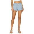thumbnail image 1 of Cali1850 Women's Casual Linen Shorts - Drawstring Smocked Waist Oceanside Lounge Beach Printed Pants with Pockets, 1 of 7