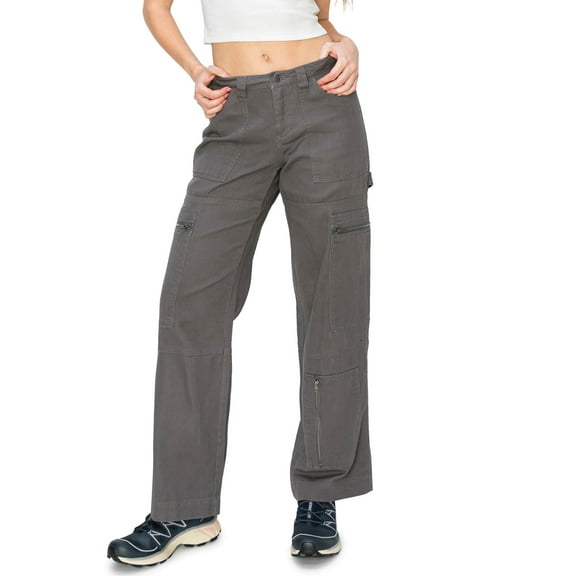 Cali1850 Women's Comfortable Relaxed Fit Carpenter Pants with Side Pockets, Zipper Pockets, Utility Loop