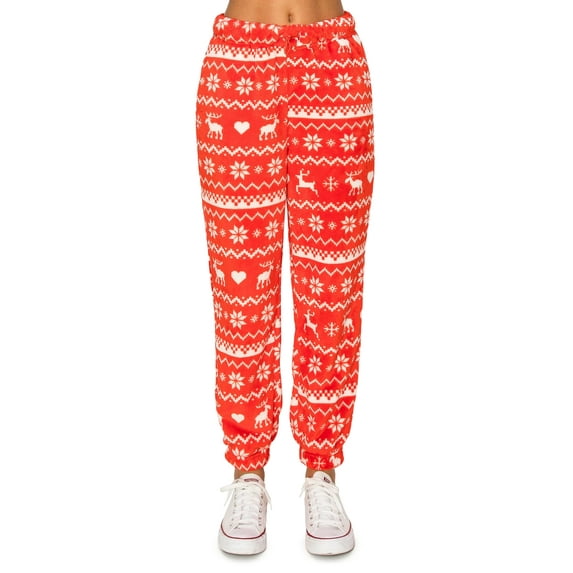 Cali1850 Women's Minky Joggers Sweatpants Bungee with Elastic Drawstring Waistband Soft Comfy Fuzzy Pants with Pockets