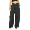 thumbnail image 1 of Cali1850 Women’s Wide Leg Cargo Pants Low Rise Twill Fabric Casual Multi Pockets Trousers, 1 of 4