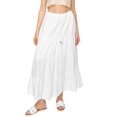 thumbnail image 1 of Cali1850 Women's XS~XL Lined Tiered Elastic Waist Linen Flare Maxi Skirt, 1 of 7