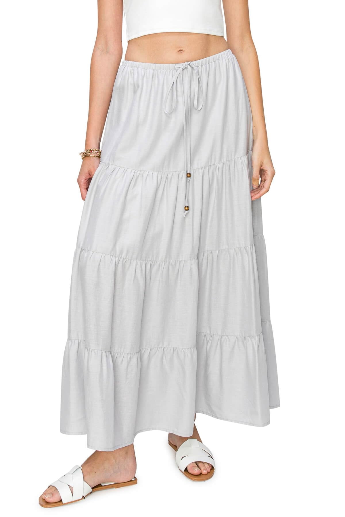 Hollow Lined Maxi Skirt Set