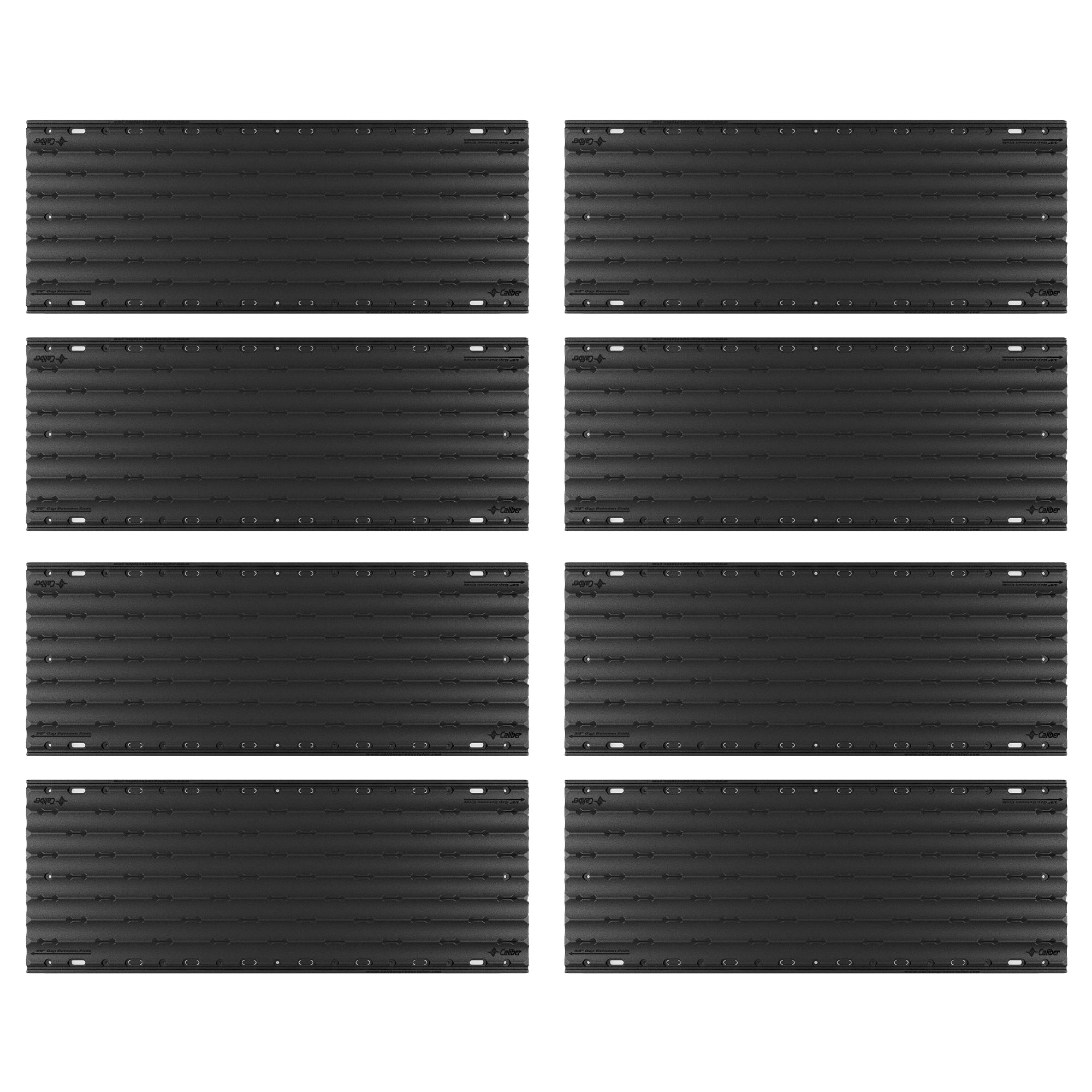 Caliber Lowpro Glides Wide Single Set - 8-Piece Snowmobile Trailer Glides For Easy Loading/Unloading