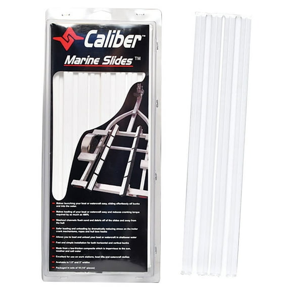 Caliber 23031 Marine Slides - 1-1/2" x 15", White
