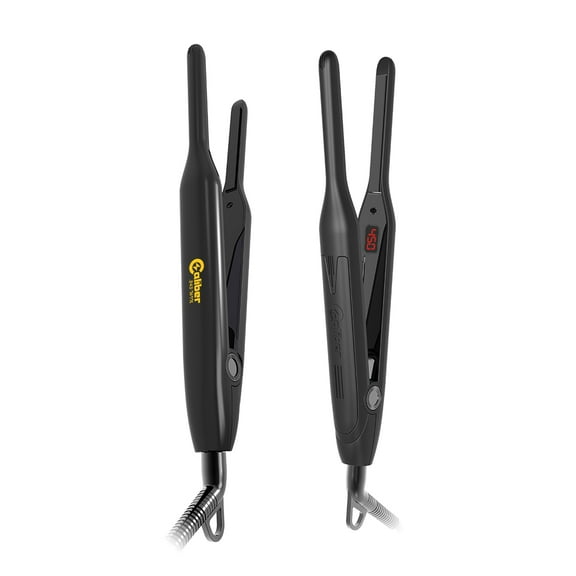Caliber .243 Win Professional Hair Flat Iron, 3/10 Inch Titanium Plates, Digital Temperature Control, Black