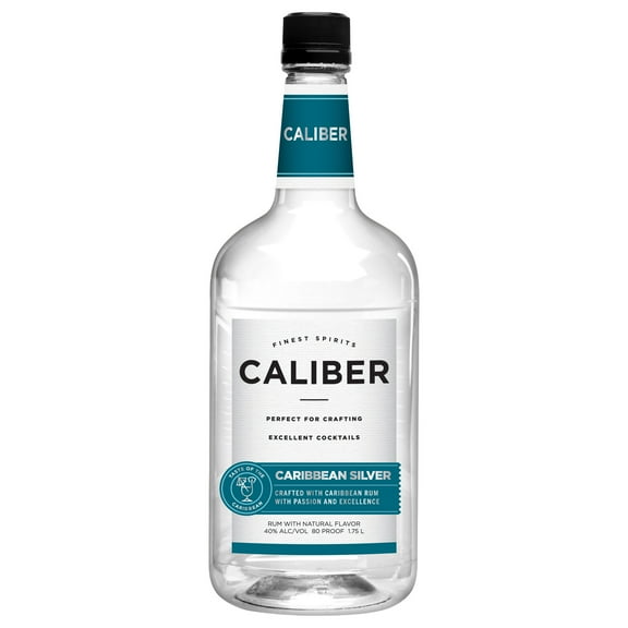 Caliber Caribbean Silver Rum, 1.75L Bottle, 80 Proof