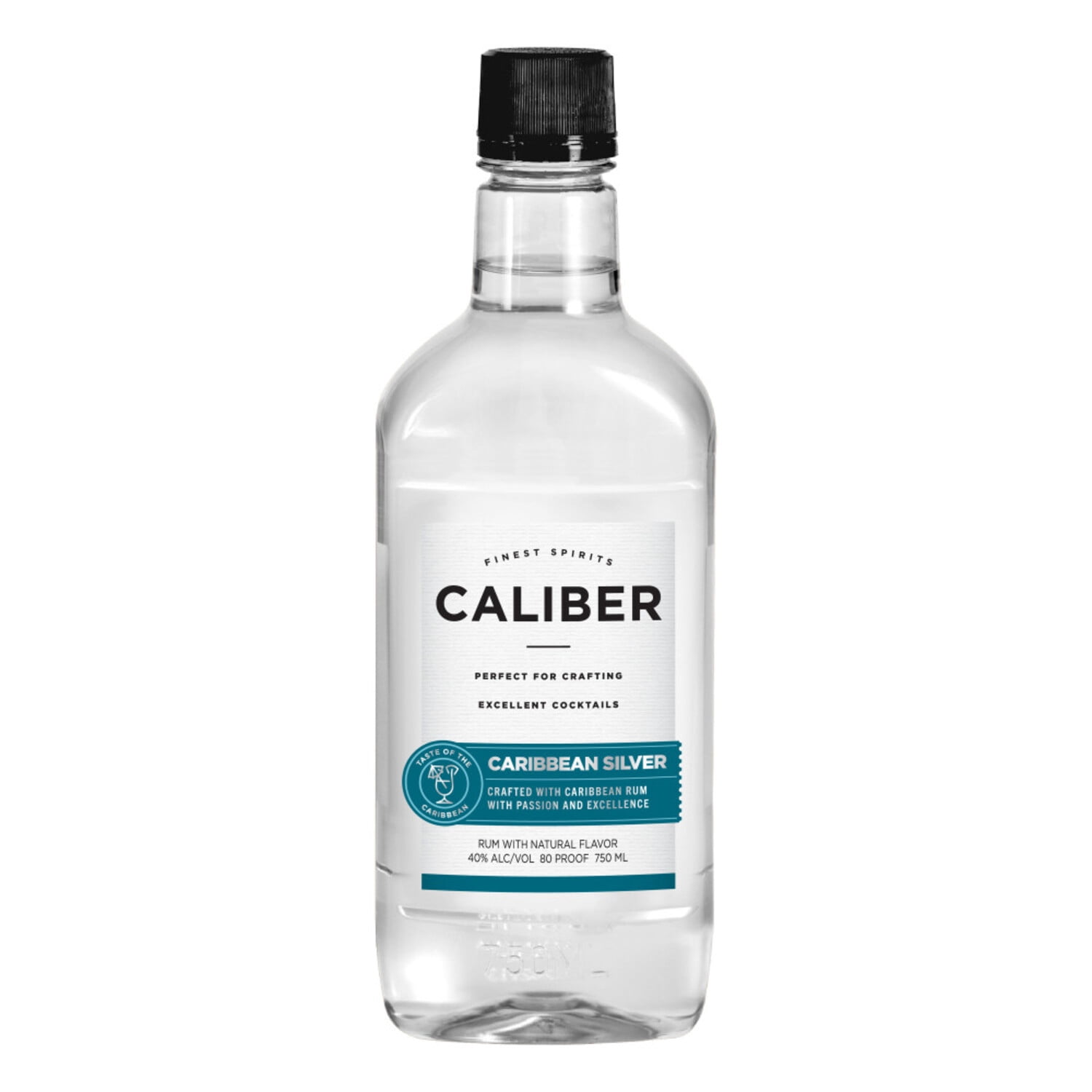 Caliber Caribbean Silver Rum 750ml Bottle, 80 Proof, Blended and ...