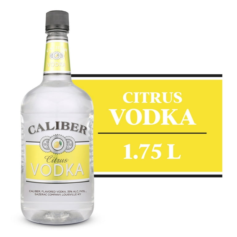 Caliber Citrus Vodka, 1.75 L Bottle of Vodka, 80 Proof