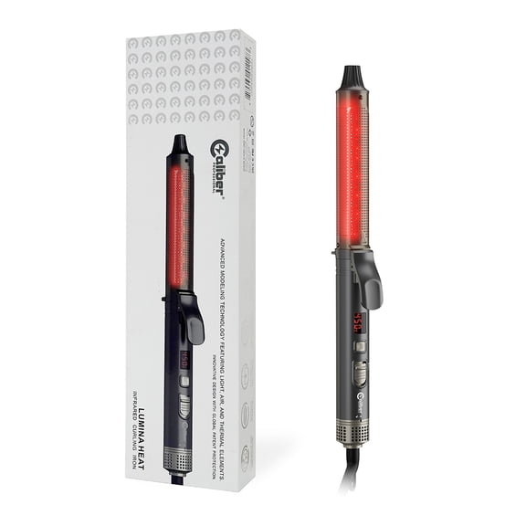 Caliber Lumina Heat Professional Infrared Curling Iron with Digital Temperature Control, 3 Sizes (1-1/4 (32mm))