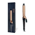 thumbnail interactive-video image 1 of Caliber Professional Inno Heat Curling Iron, Adjustable Temperature, LED Display, Rose Gold (1 inch (25mm)), 1 of 8
