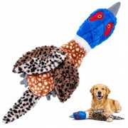 Calibonbon 24  Jumbo Quilted Duck Dog Toy   Durable Tie-Dye Plush Bird with Double Squeakers & Crinkle Sound, No Stuffing Interactive Toy for Medium & Large Dogs