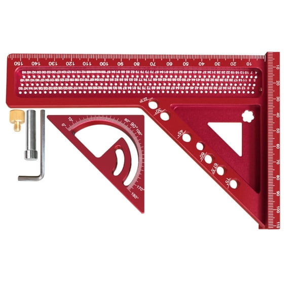 Calibrated Aluminum Measuring Ruler MultiAngle Measuring Ruler For Accurate Wood Metal Materials Marking Tasks