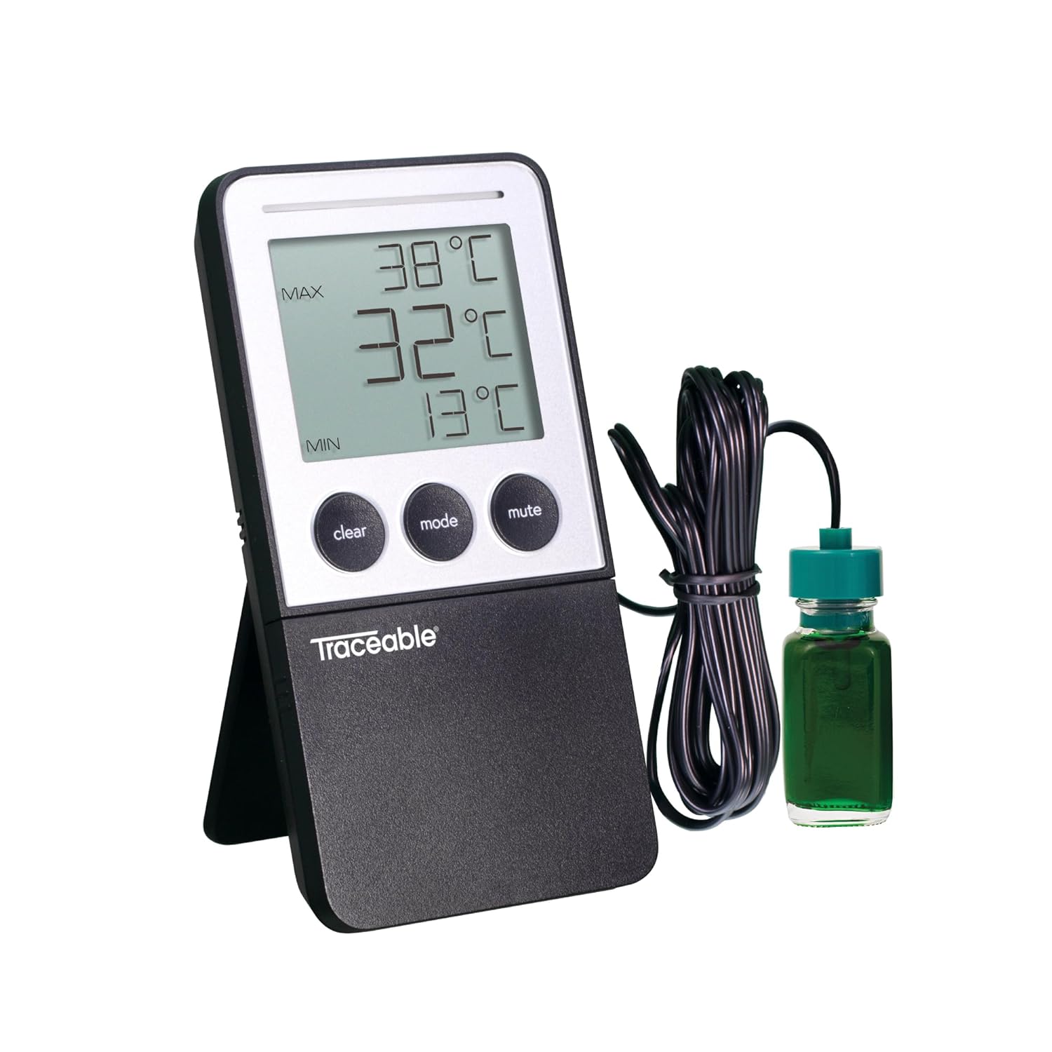 Calibrated Fridge/Freezer Digital Thermometer with Bottle Probe