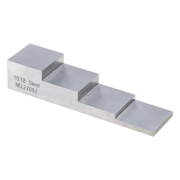 Calibration Block 4 Step High-Precision Calibration Block with 1018 Steel Thickness Gauge/Flaw Detector