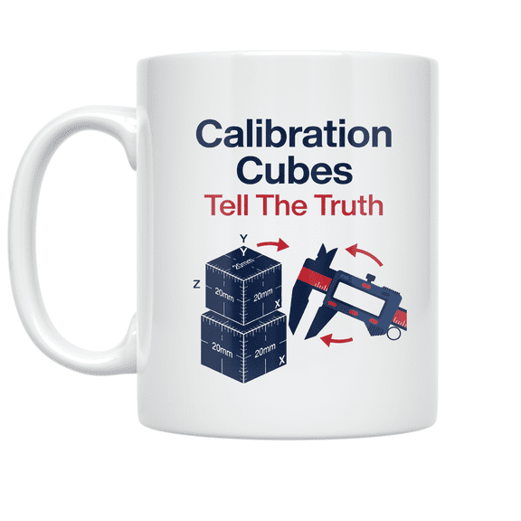 Calibration Cubes Tell The Truth - Calibration Cube Enthusiast - 11 oz Ceramic Coffee Mug