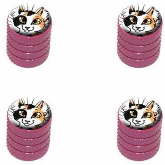 Calico Cat Tire Rim Valve Stem Caps – Aluminum – Universal Fit – Set Of 4