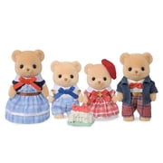 Calico Critters Biscuit Bear Family - 4 Collectible Toy Figures | Poseable with Removable Clothing - Dollhouse Animal Characters for Kids Ages 3+