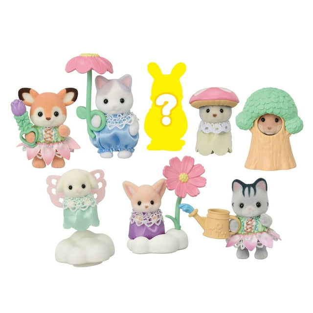 Calico Critters Blooming Baby Friends Series Blind Bags, Surprise Set including Doll Figure and Accessory