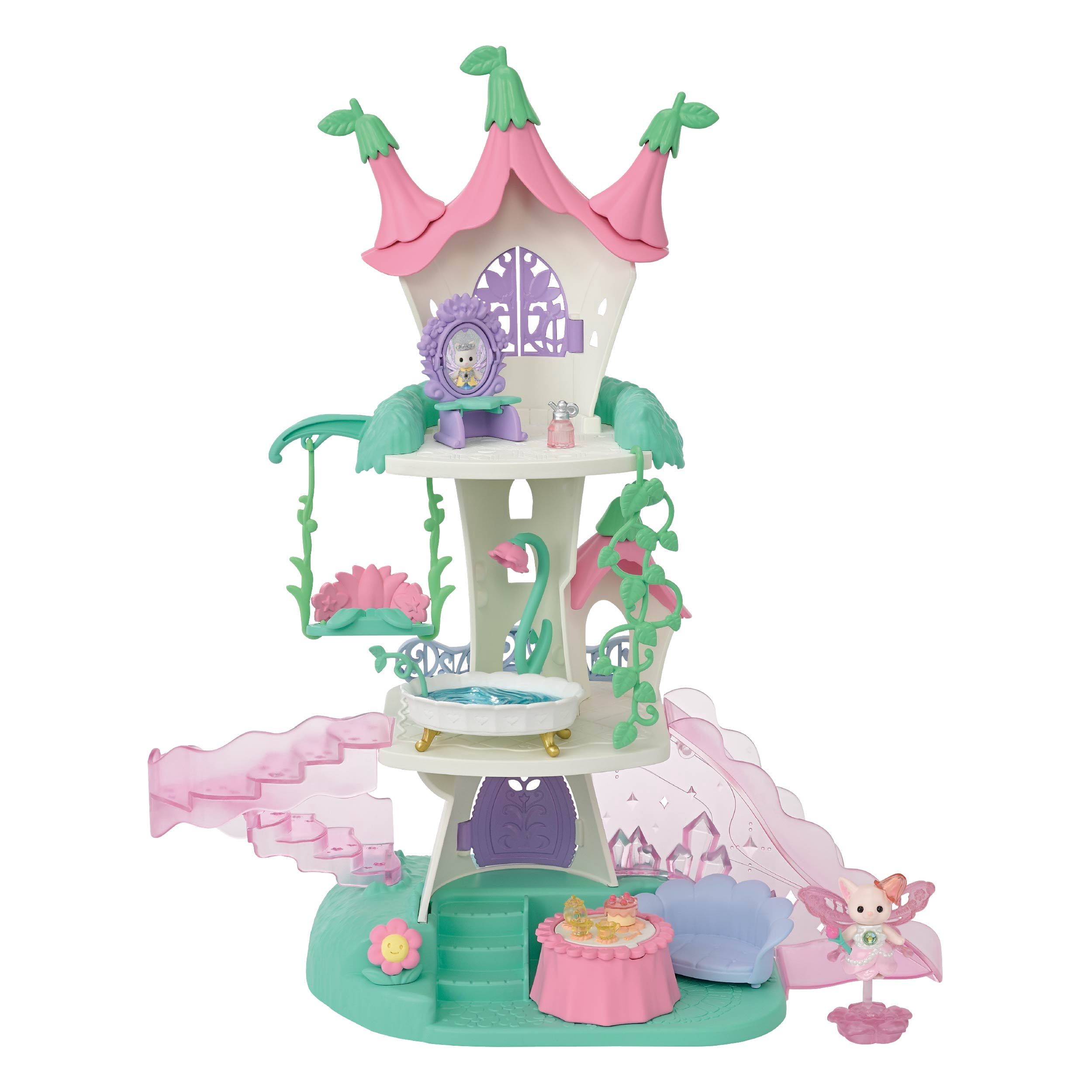 Calico Critters Fairytale Tower, Dollhouse Playset with 1 Collectible Doll Figure