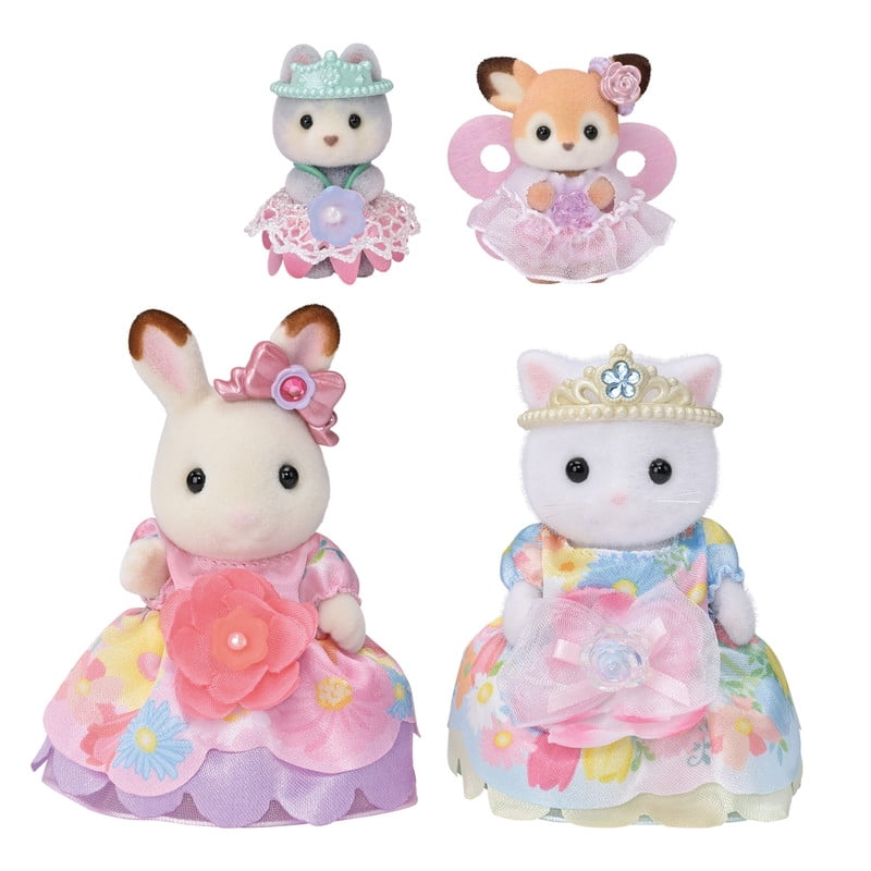 Calico Critters Flowering Princesses Set, Playset with 4 Figures and Accessories
