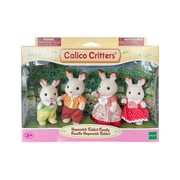 Calico Critters Hopscotch Rabbit Family, Set of 4 Collectible Doll Figures