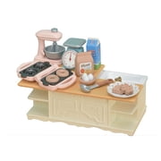 Calico Critters Kitchen Island, Dollhouse Furniture and Accessories with Working Features
