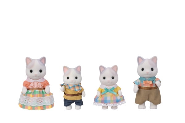 Calico Critters Latte Cat Family, Set of 4 Collectible Doll Figures
