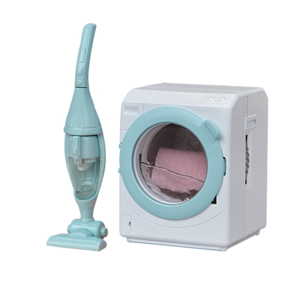 Calico Critters Laundry & Vacuum Cleaner, Dollhouse Furniture and Accessories with Working Features