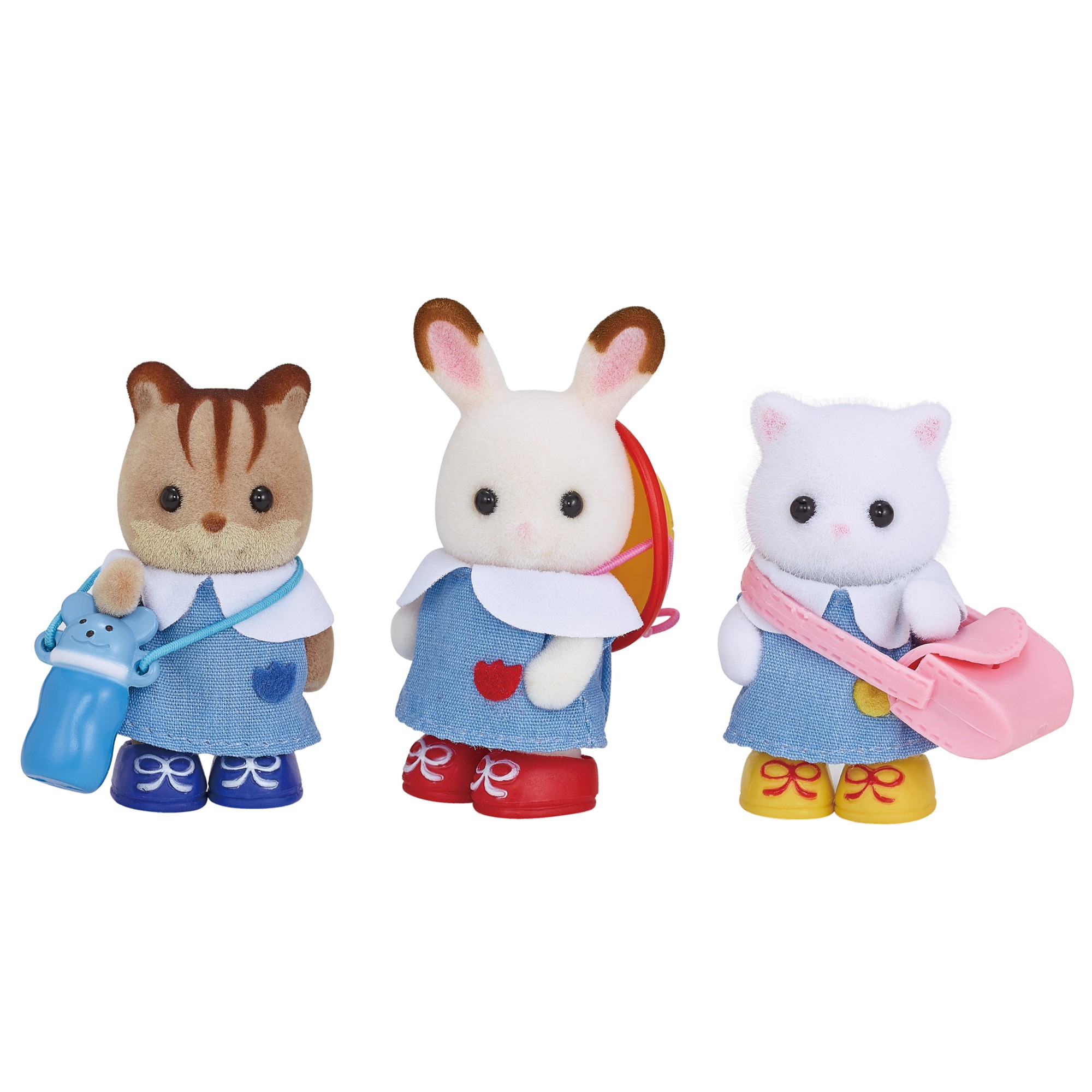 Calico Critters Nursery Friends, Set of 3 Collectible Doll Figures in Nursery School Outfits - image 1 of 4