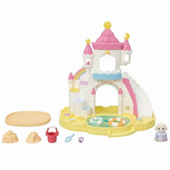 Calico Critters Nursery Sandbox & Pool, Dollhouse Playset with Figure and Accessories