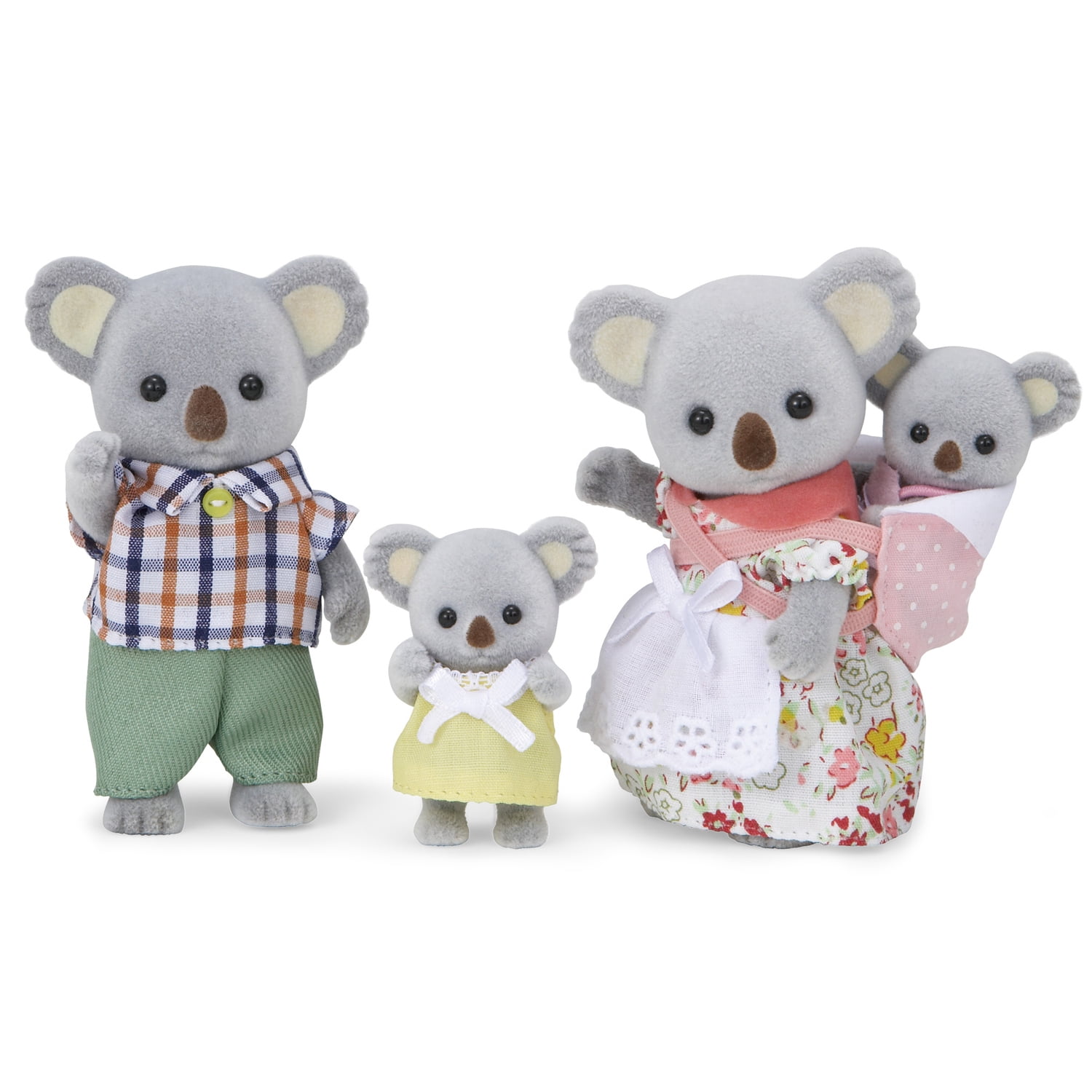 EPOCH EVERLASTING PLAY Calico Critters Outback Koala Family, Set of 4 Collectible Doll Figures