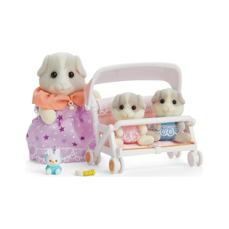 Calico Critters Patty N Paden s Double Stroller Dollhouse Playset with Figures and Accessories