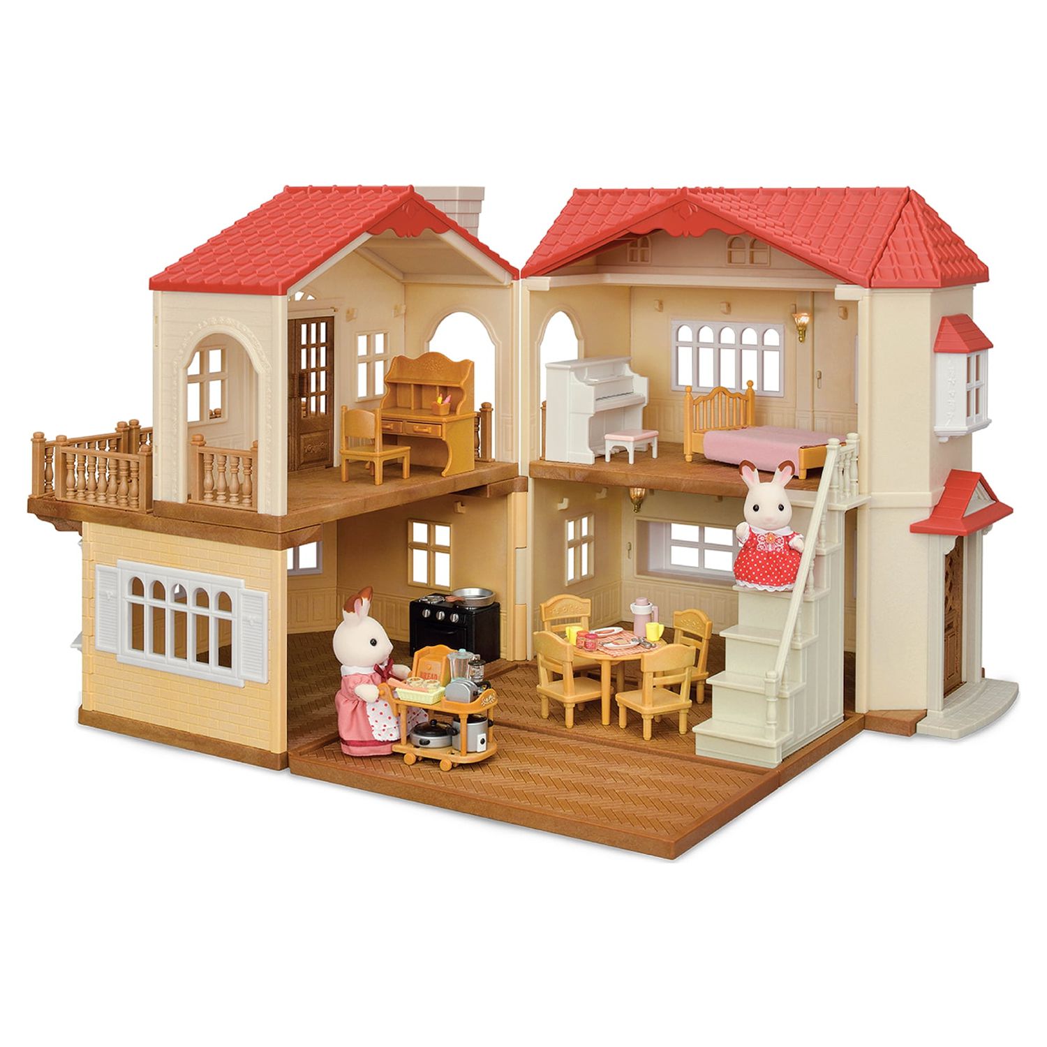 Calico Critters Red Roof Country Home, Dollhouse Playset with Figures, Furniture and Accessories - image 1 of 7