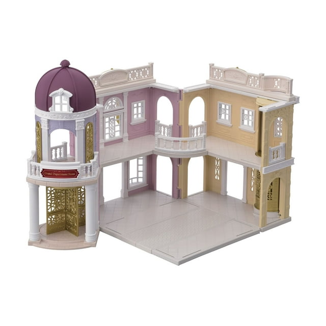 Calico Critters Town Series Grand Department Store, Fashion Dollhouse Playset with Revolving Door and Manual Elevator