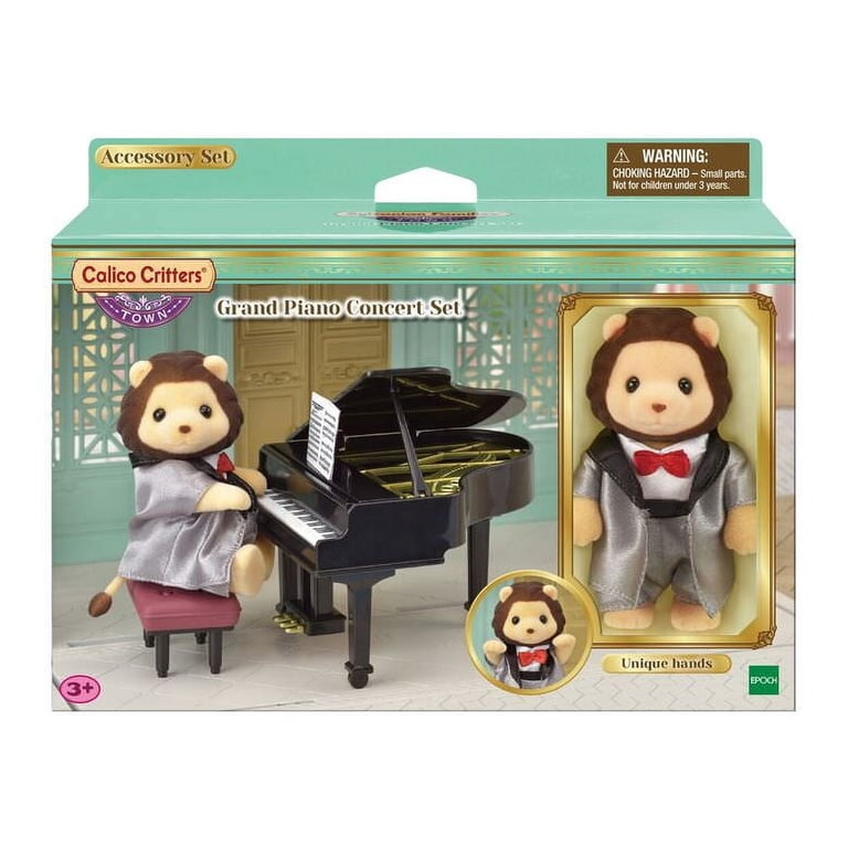 Toy Bench Press Dollhouse Miniature 1:12 Scale Walnut Piano With Bench #T6213 Micro Grand Piano