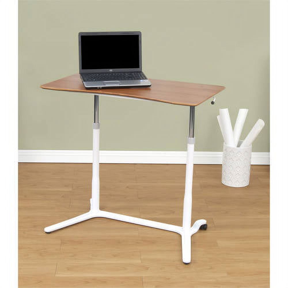 Calico Designs Sierra Adjustable Height Sit-to Stand Desk in White / Cherry # 51231 - image 1 of 4