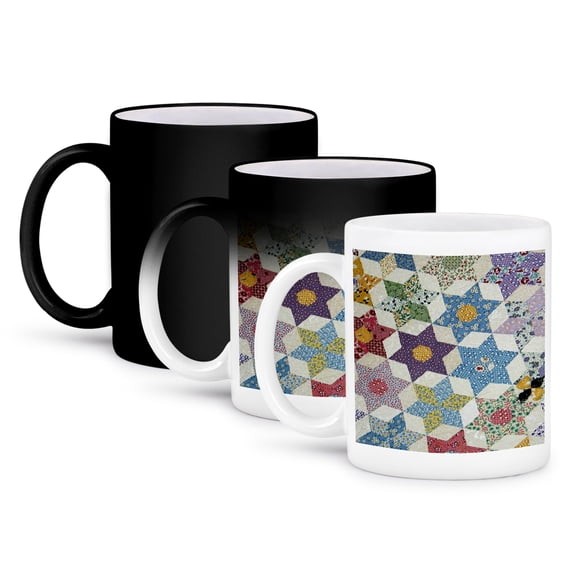 3dRose, Calico Jewish Stars, 11oz Magic Transforming Mug