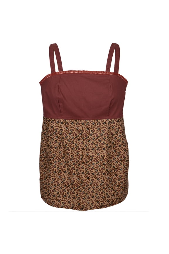 Calico Juniors Tank Top W/ Lace Trim - Large