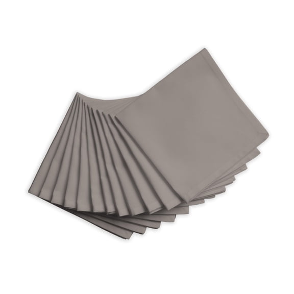 Calicot Cloth Napkins Pack of 12 Dinner Cotton Napkins 18x18 Inch Washable Reusable Napkins for Party Plate Deco Spring Easter Decor Valentine's Gift for HerTable Napkins (Taupe Grey)