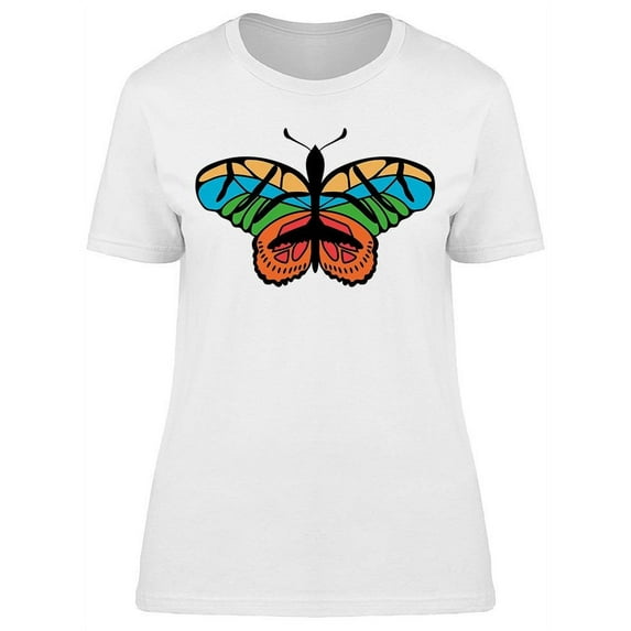Calid/cold Colors Butterfly T-Shirt Women -Image by Shutterstock, Female Medium