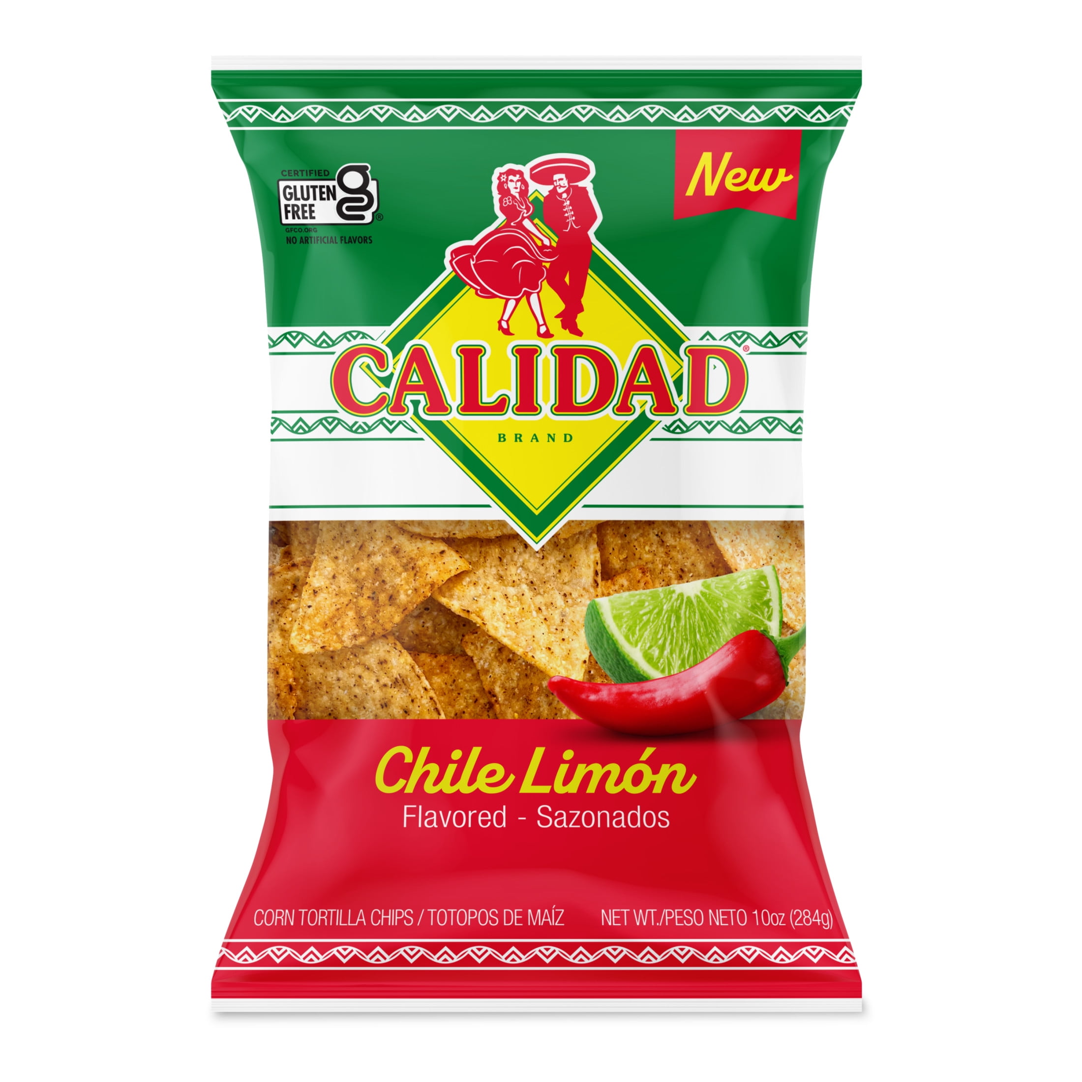 Calidad Chile Limon Tortilla Chips, 10 Ounce Bag