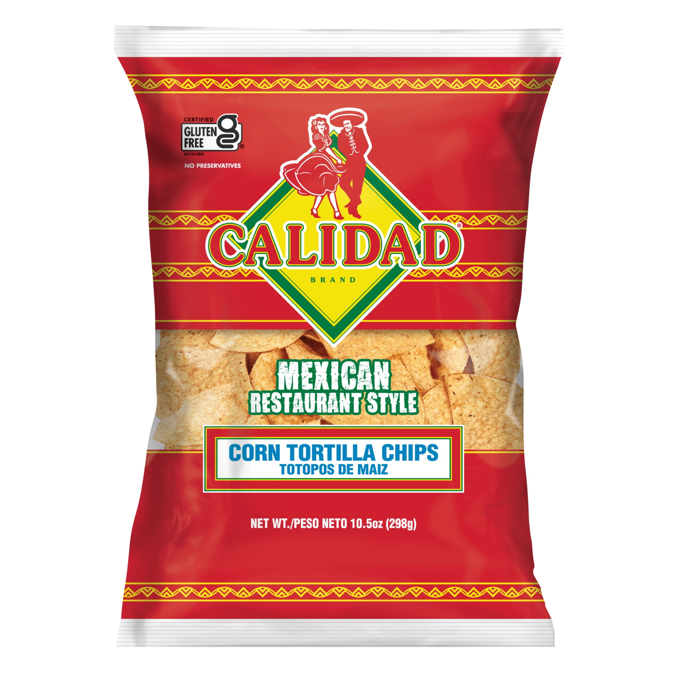 Calidad Mexican Restaurant Style Corn Tortilla Chips, 10.5 Ounce Bag