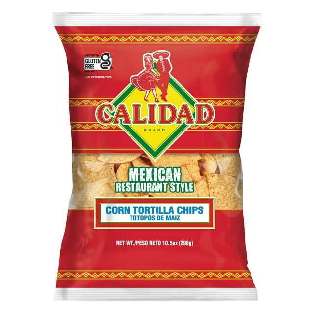 Calidad Mexican Restaurant Style White Corn Tortilla Chips, 10.5 OZ