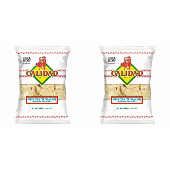 Calidad White Corn Tortilla Chips - 11oz pack of 2
