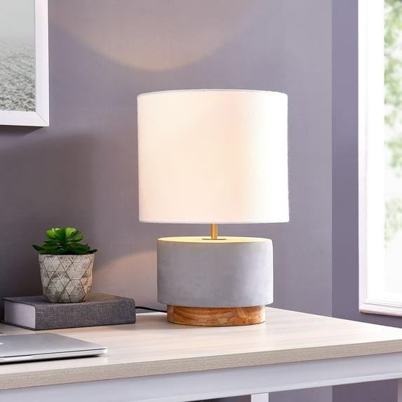 Calieb Table Lamp, Midcentury Modern, Cement Gray