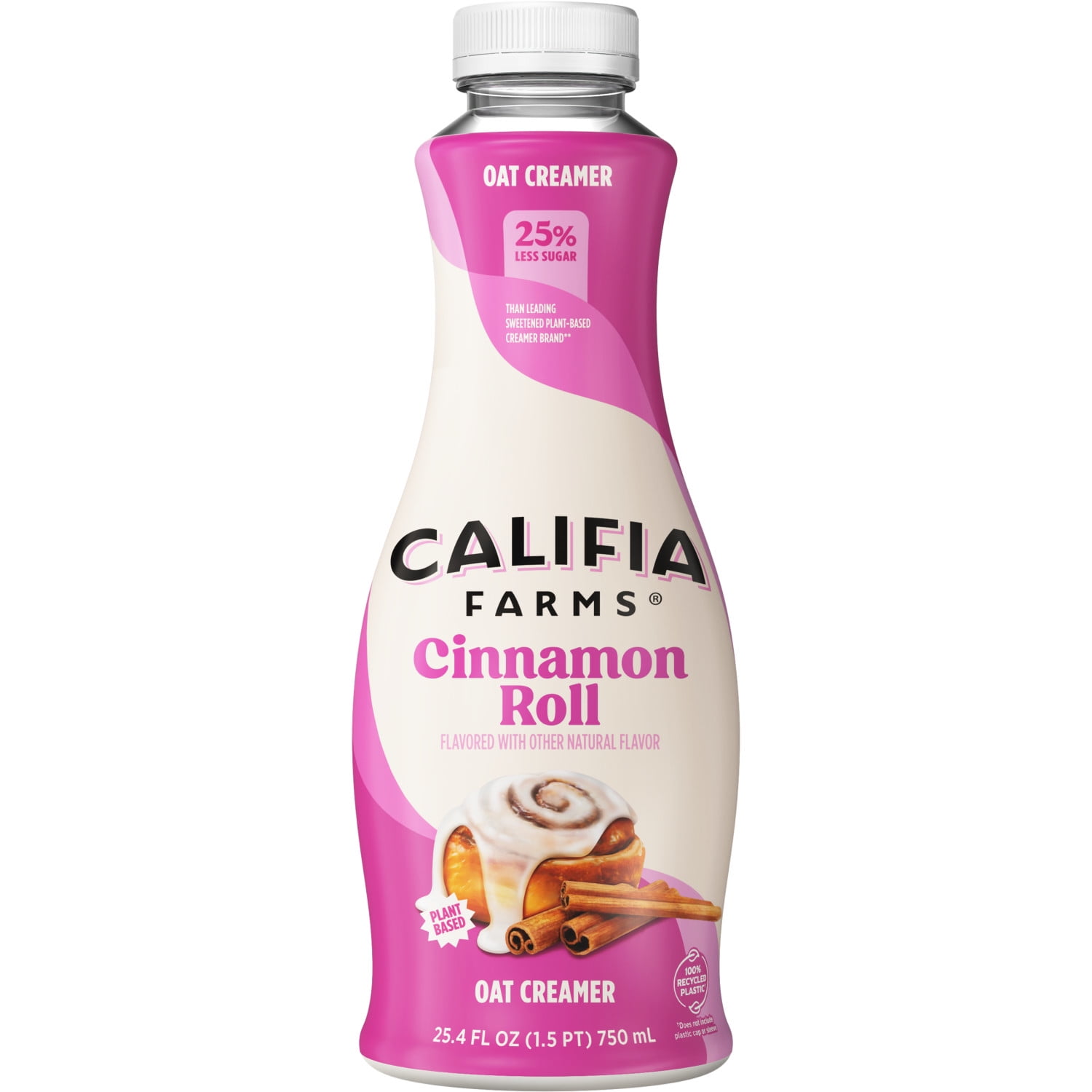 Califia Farms Cinnamon Roll Oat Milk Coffee Creamer 25.4 Fluid Ounces