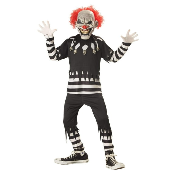 Califia Farms Creepy Clown Boy's Halloween Fancy-Dress Costume for Child, XL