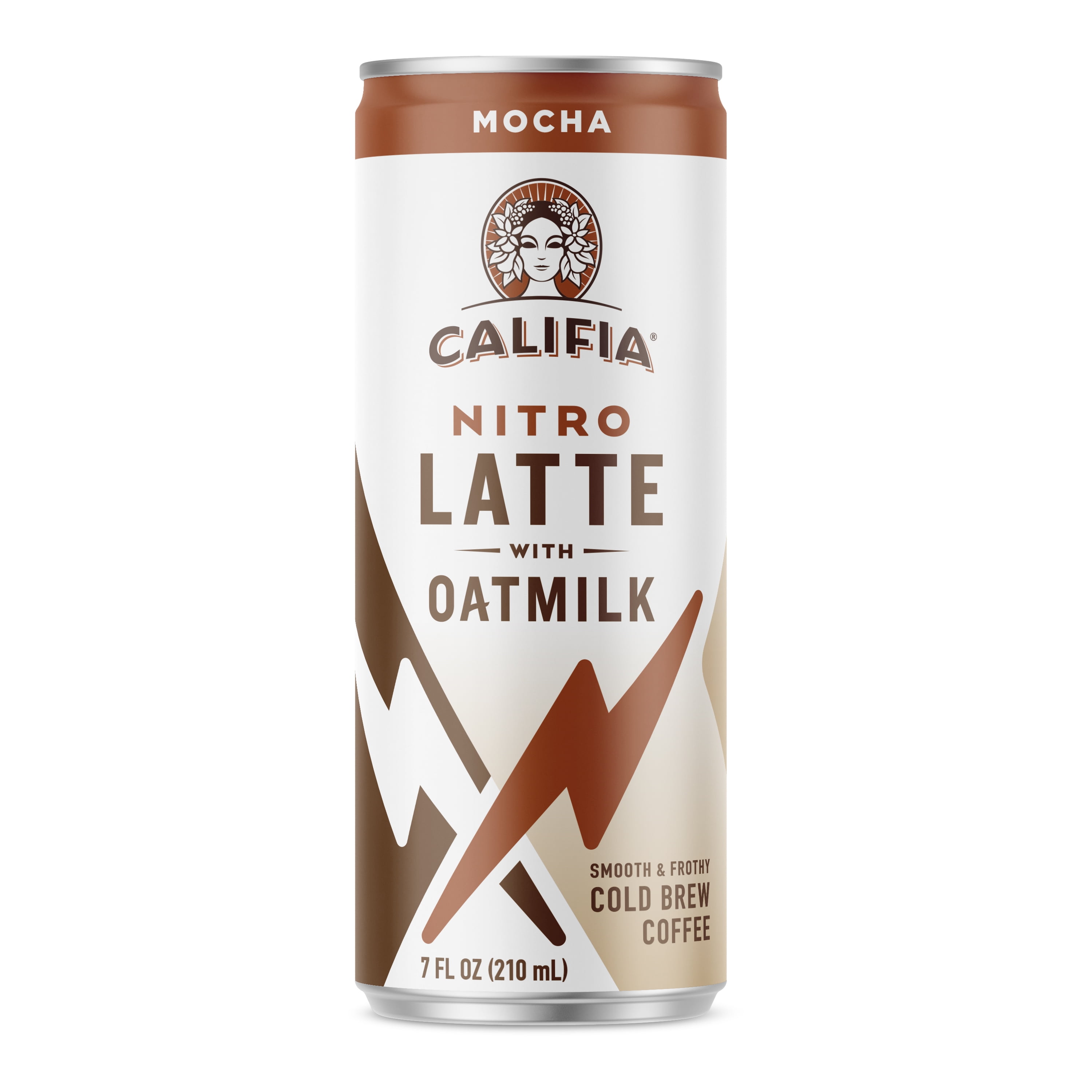 Califia Farms - Nitro Cold Brew Coffee, Mocha, Oat Milk Latte - 7 Oz | Shelf Stable | Iced Coffee On-the-Go | Clean Energy | Dairy Free | Gluten Free | Plant Based | Non-GMO
