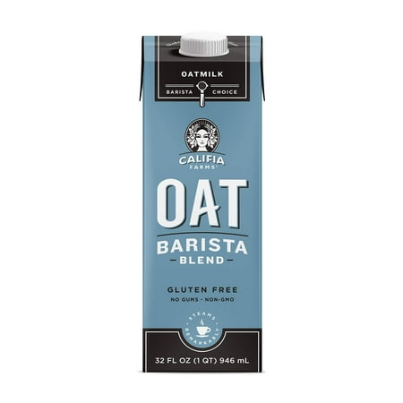 Califia Farms Oat Milk, Original Barista Blend, Shelf Stable, Non Dairy Milk, Creamer, Vegan, Plant Based, Gluten Free, Non Gmo, 32 Fl Oz (Pack Of 3)